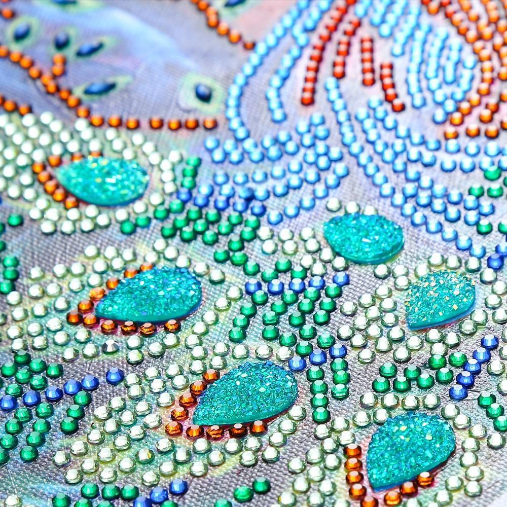 Erstaunlicher Pfau - Spezial Diamond Painting - Diamond Painting