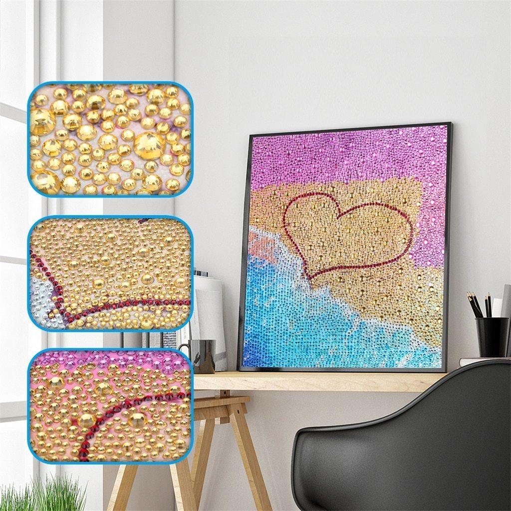 Liebesherz am Meer - Spezial Diamond Painting - Diamond Painting