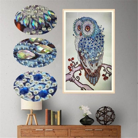Starre Eule - Spezial Diamond Painting - Diamond Painting