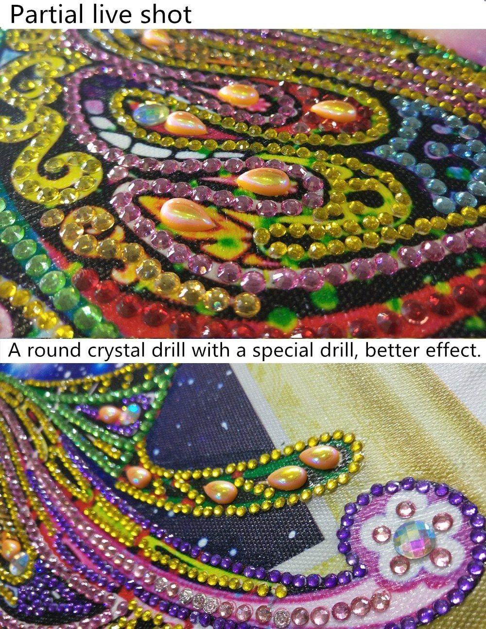 Pfau & Schmetterling - Spezial Diamond Painting - Diamond Painting