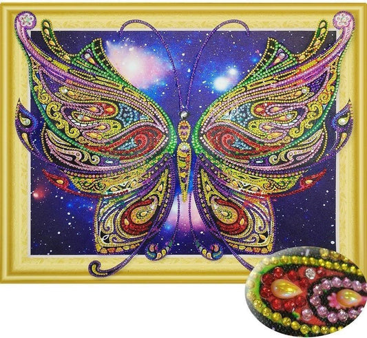 Atemberaubende Schmetterlings Spezialdiamant Kunst - Diamond Painting