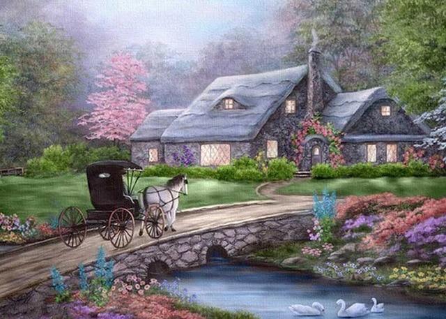 Dorflandschaften DIY Diamond Paintings - Diamond Painting