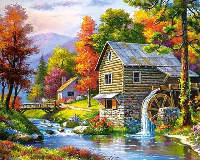 Dorflandschaften DIY Diamond Paintings - Diamond Painting