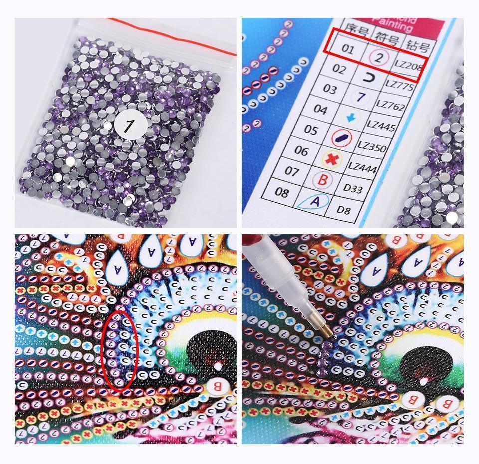 Glücklicher Weihnachtsmann Spezial Diamant kunst - Diamond Painting