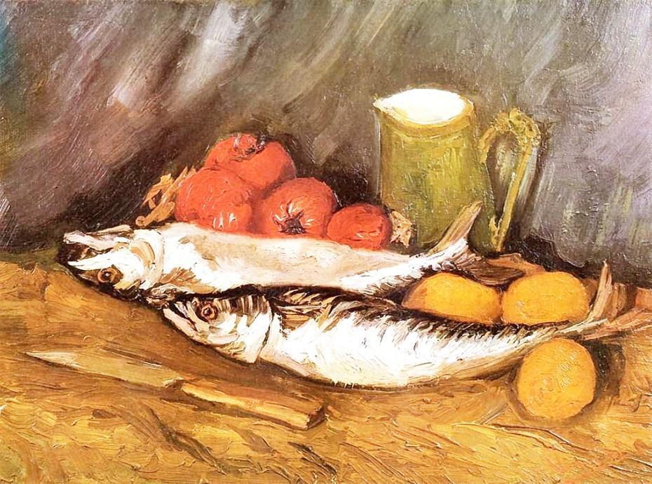 Lachs Zitrone & Tomaten - Vincent Van Gogh - Diamond Painting