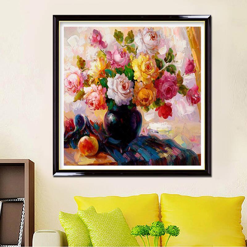 Bunte Rosen DIY Diamond Painting - Diamond Painting