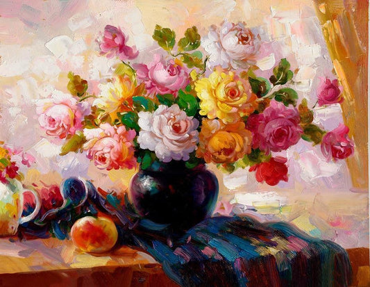 Bunte Rosen DIY Diamond Painting - Diamond Painting