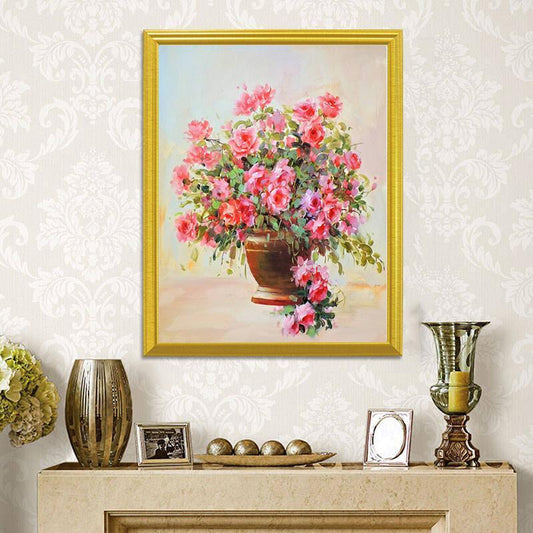 Frischer rosa Blumentopf DIY Painting - Diamond Painting