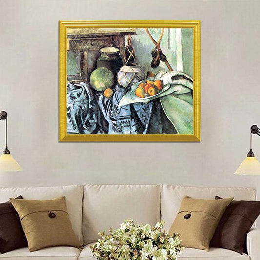 Stillleben mit Ingwerglas und Auberginen - Paul Cézanne - Diamond Painting