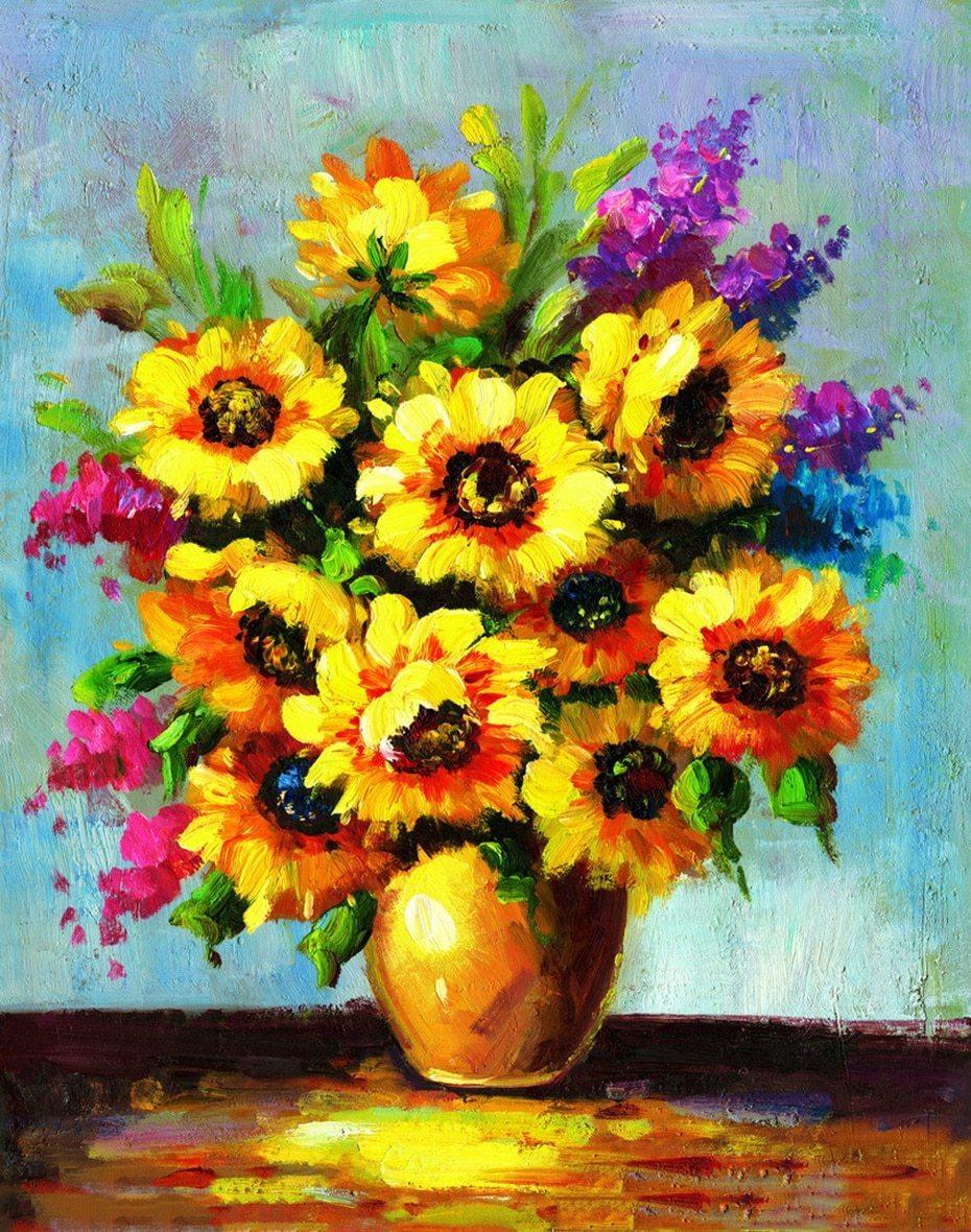 Farbenfrohe Blumen DIY Diamond Painting - Diamond Painting
