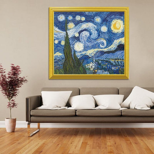 Sternennacht nach Vincent van Gogh als Diamond Painting Set, Ansicht 2