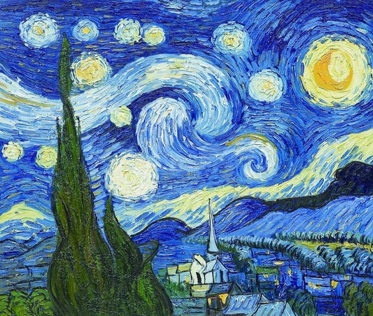 Sternennacht nach Vincent van Gogh als Diamond Painting Set