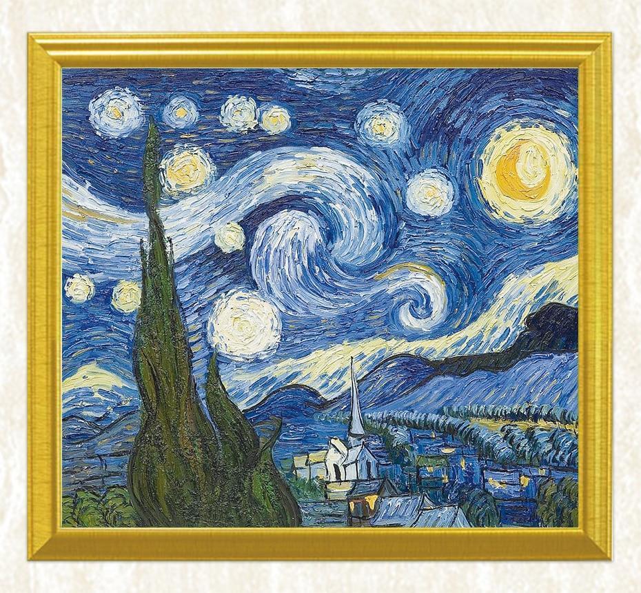 Sternennacht nach Vincent van Gogh als Diamond Painting Set, Ansicht 3