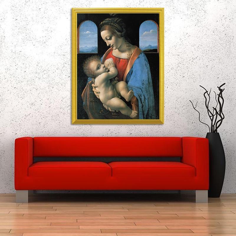Madonna Litta nach Leonardo da Vinci als Diamond Painting Set, Ansicht 2