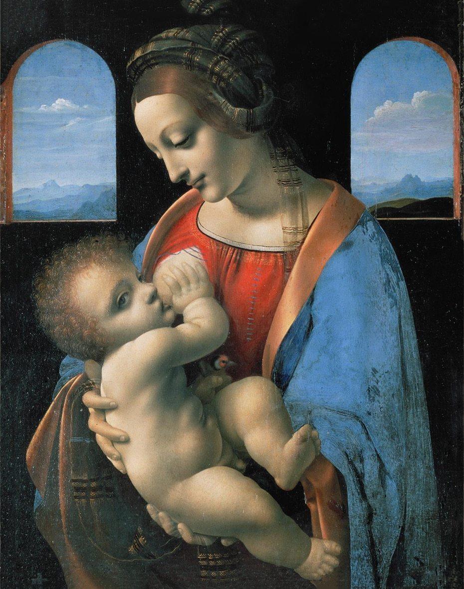 Madonna Litta nach Leonardo da Vinci als Diamond Painting Set