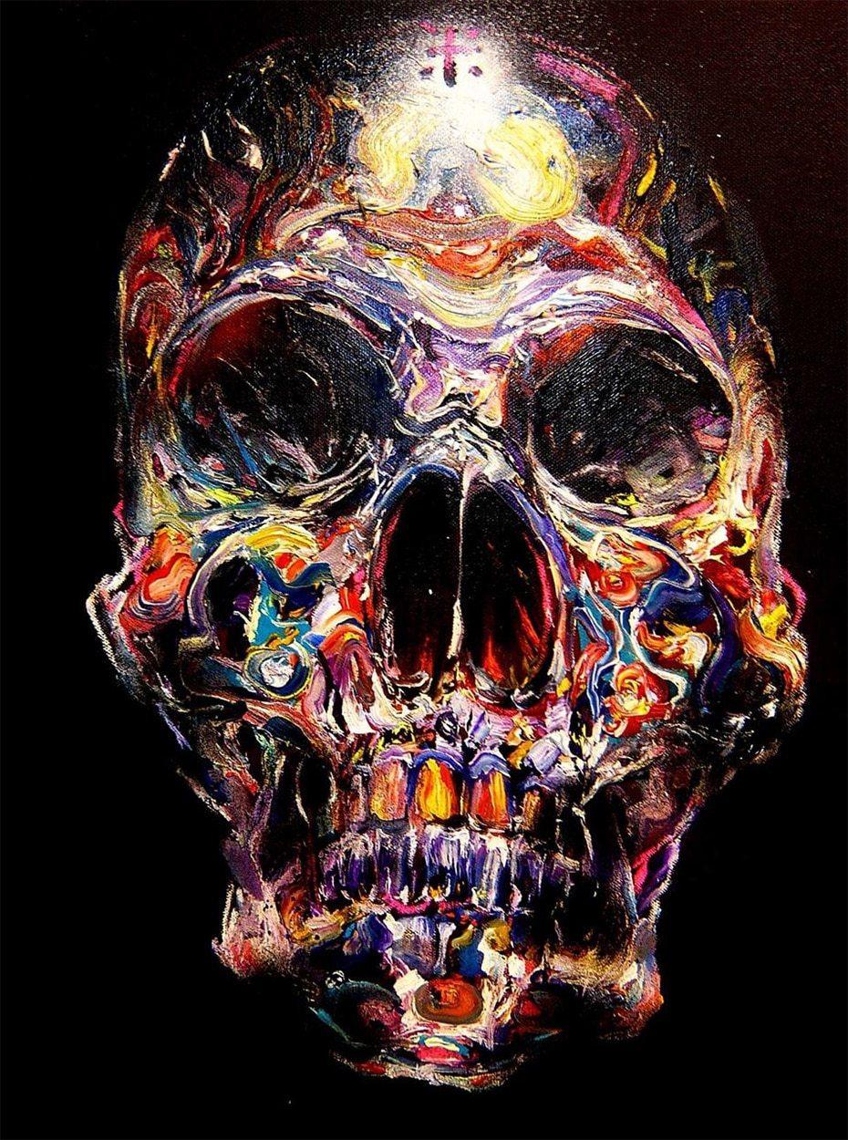 Bunter Schädel DIY Diamond Painting - Diamond Painting