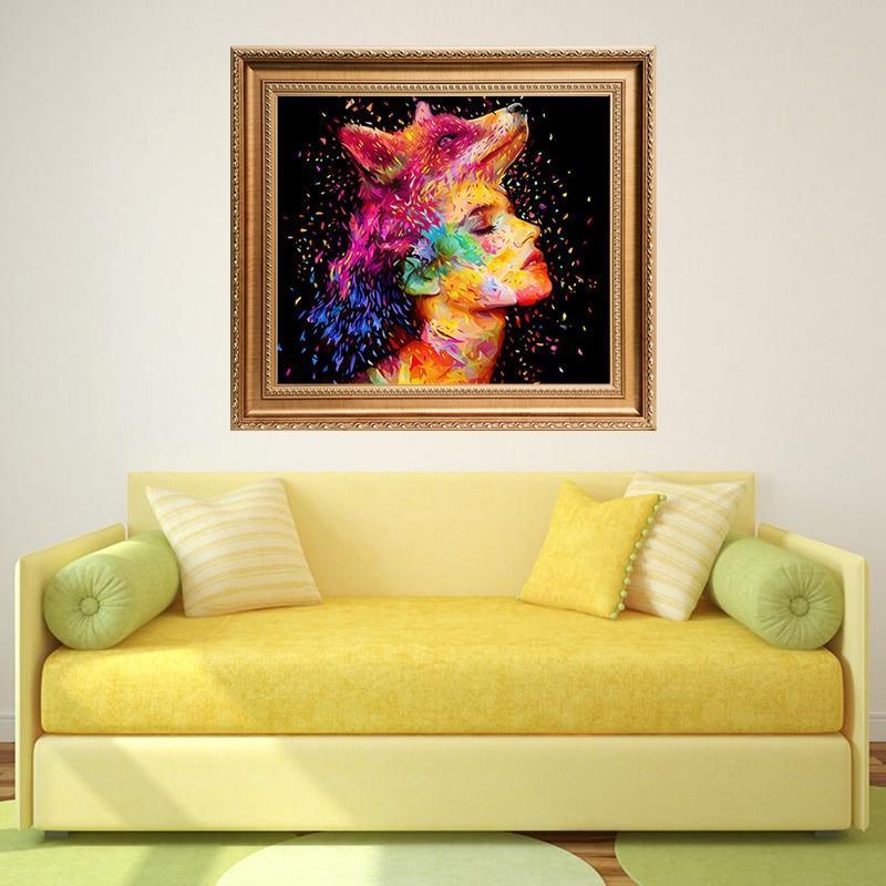 Abstrakte Gesichter Diamond Painting - Diamond Painting
