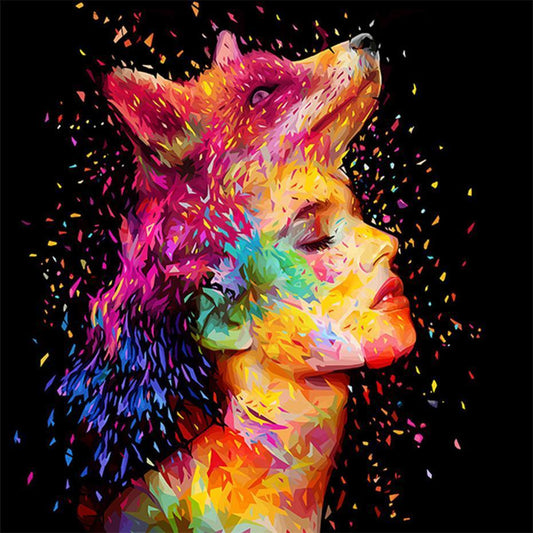 Abstrakte Gesichter Diamond Painting - Diamond Painting