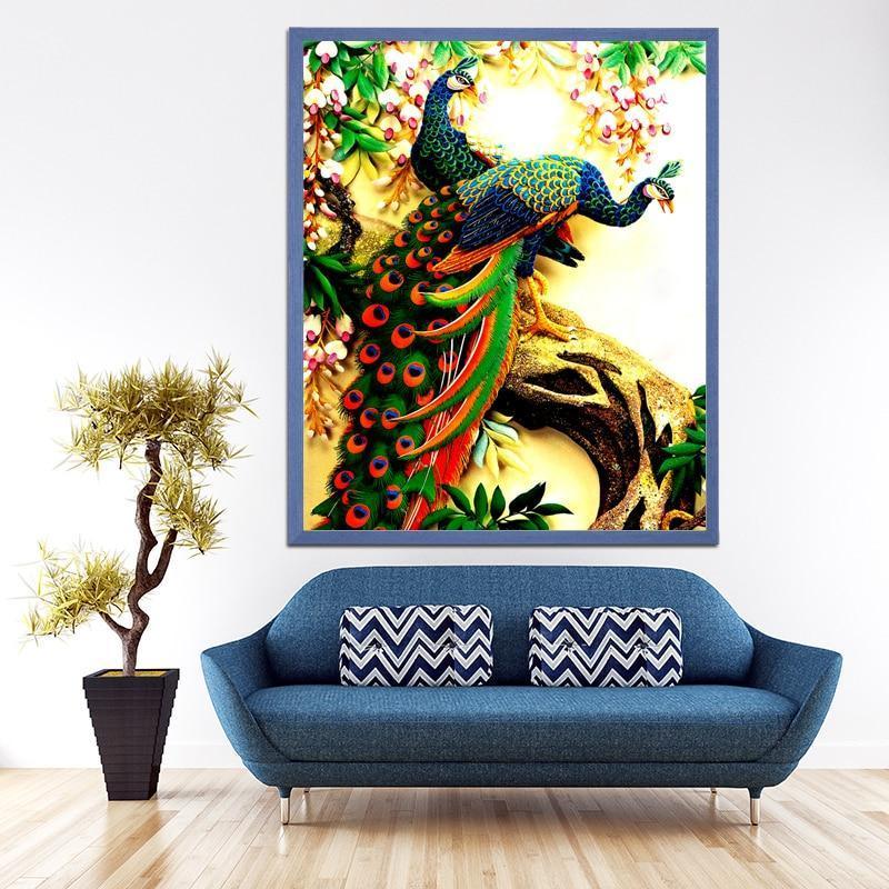 Bunter Pfau Diamond Painting - Diamond Painting