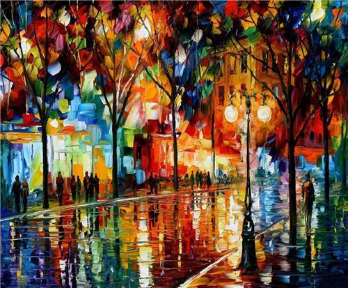 Bunte Straße nansicht DIY Diamond Painting - Diamond Painting