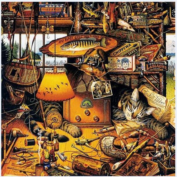 Katzen im Haus DIY Diamond Paintings - Diamond Painting
