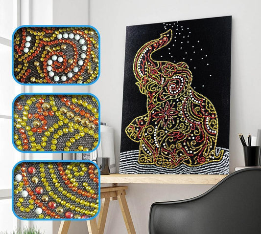 Elefantendusche - Spezial Diamond Painting - Diamond Painting